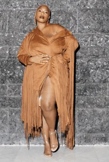 Fashion To Figure Plus Size Mabel Jean Fringe Coat