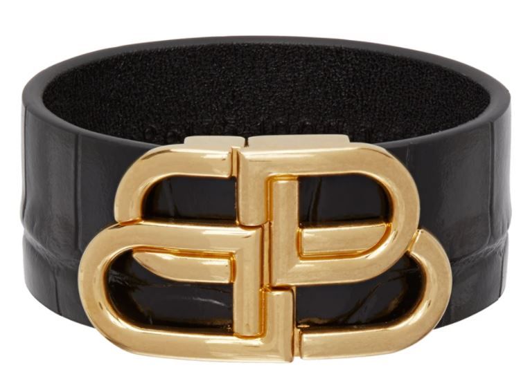 balenciaga leather bracelet cuff