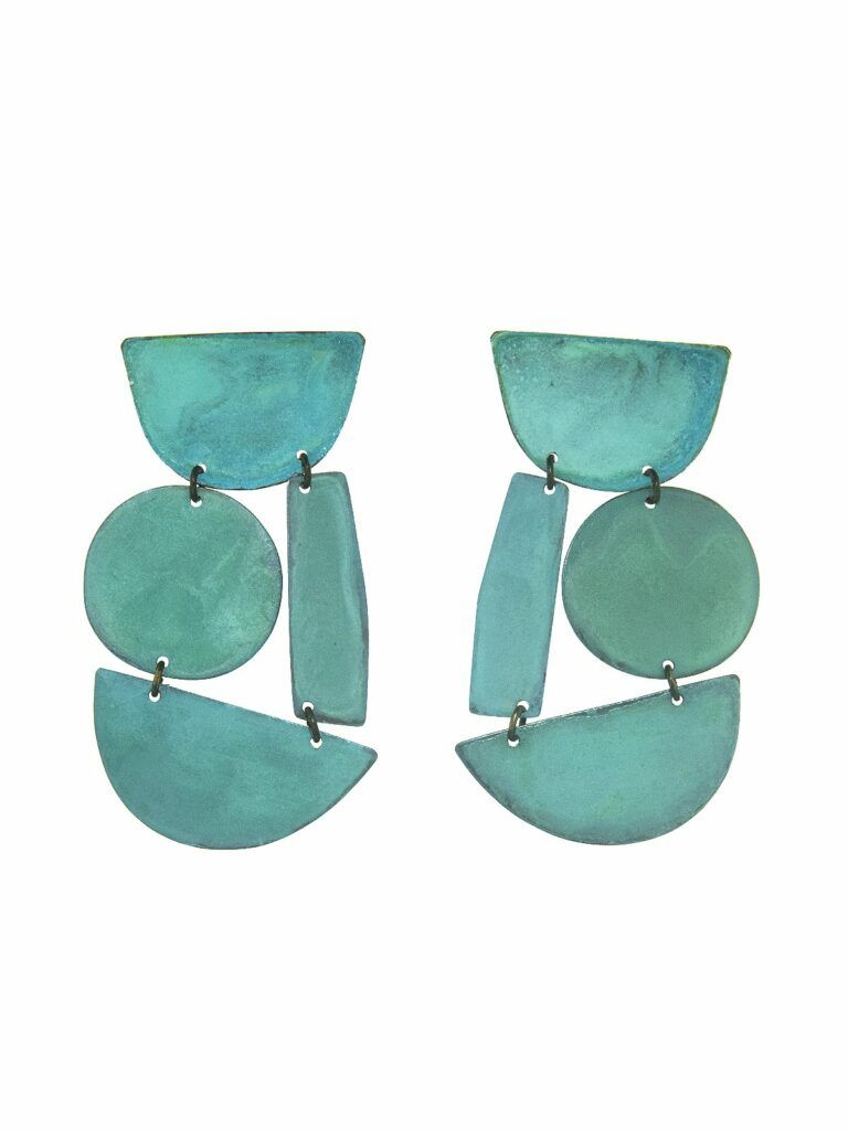 patina earrings