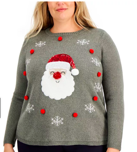 Karen Scott Plus Size Santa Sweater