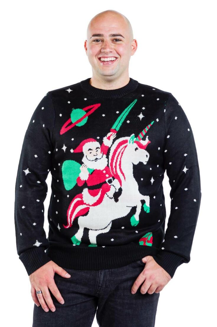 Mens santa unicorn sweater 001
