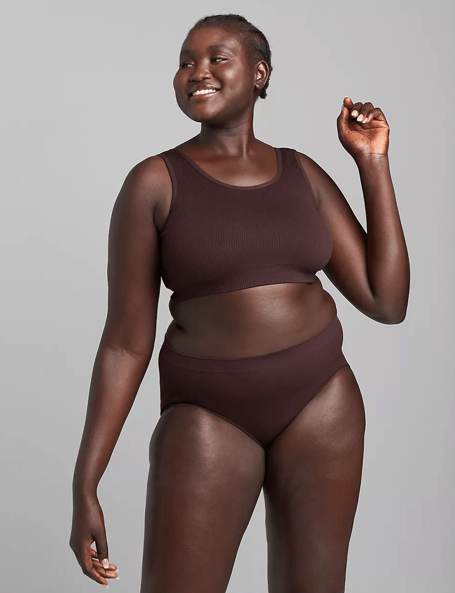 Ribbed Seamless Bralette With Tank Straps