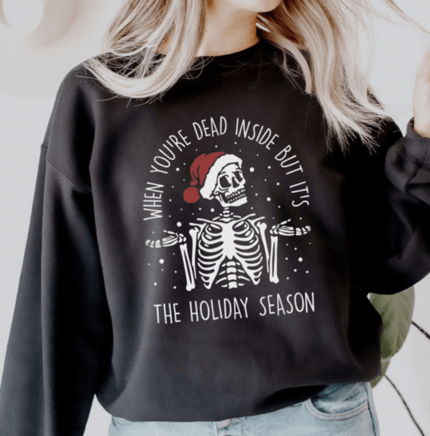 When You Dead Inside But It's Christmas Ugly Christmas Sweater