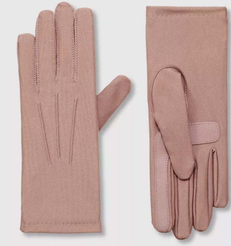 isotoner lined pink gloves