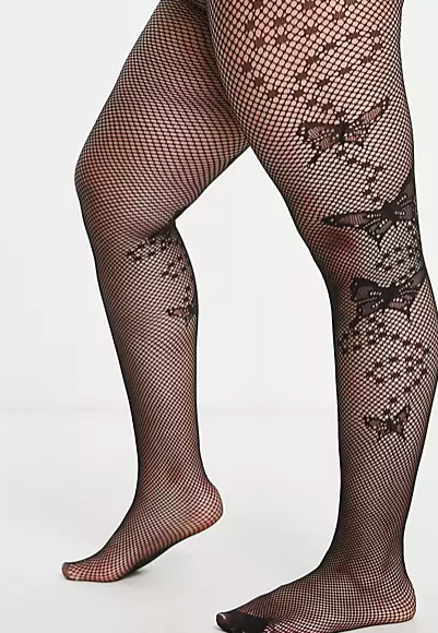ASOS Design Curve Fishnet Butterfly tights 1 1 1 1 1 1