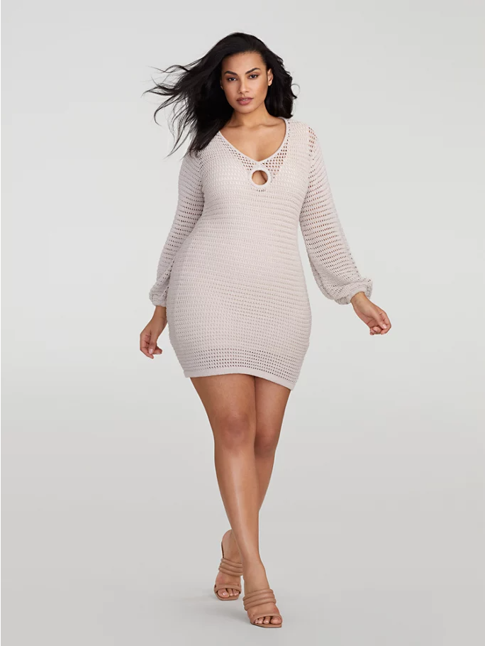 NYAH O RING CUT OUT SWEATER DRESS GABRIELLE UNION X FTF