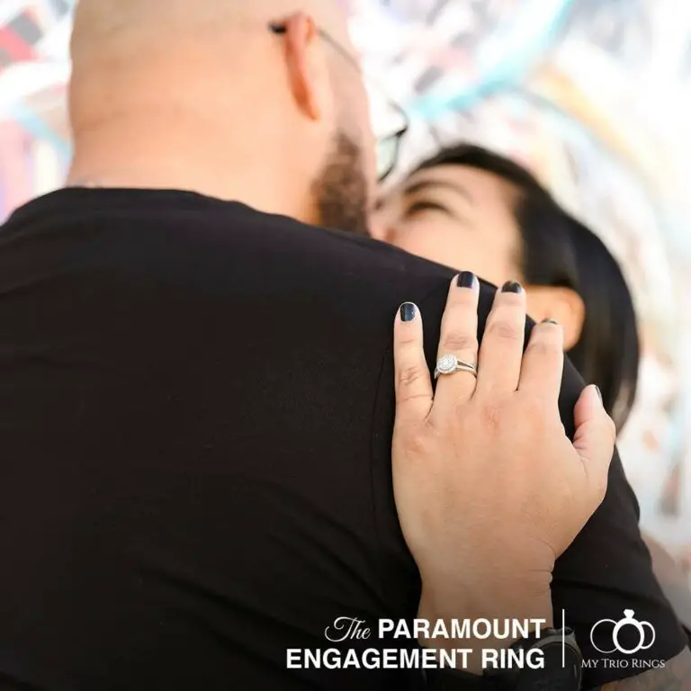 My Trio Rings for plus size brides and grooms