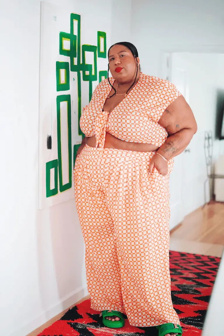 @ITSMEKELLIEB X WRAY collection-Orange_Tie_Top_Pants_Set