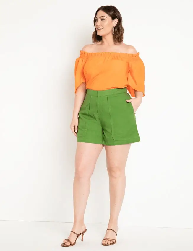 High Waisted Linen Short 1