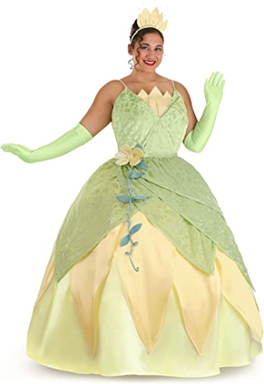 Plus Size Deluxe Disney Princess and The Frog Tiana Costume 1
