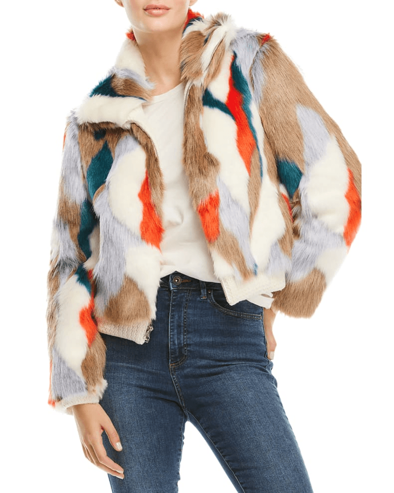 Plus Size Faux Fur Jackets With Open Front And Loose Fit