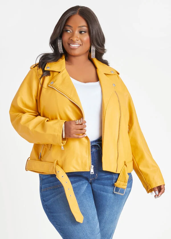 Faux-Leather Plus-Size Clothing