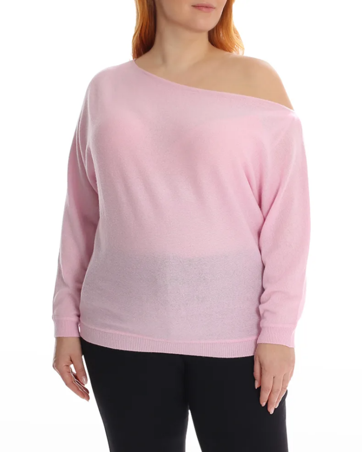 Plus Size Off Shoulder Cashmere Sweater 1