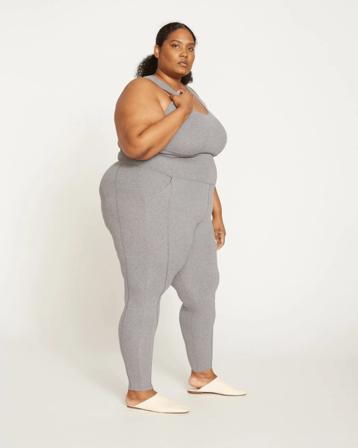 Spot Me Textured High Rise Pocket Plus size Legging