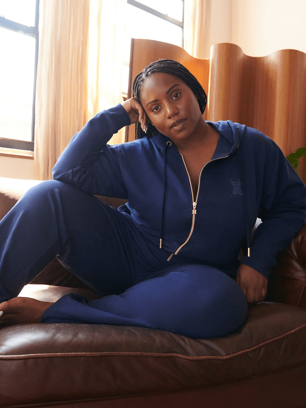 Women's Plus Size 2 Piece Velour Tracksuit Set Blue 3x - White Mark : Target