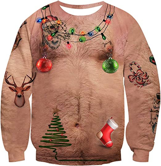 Men Women Funny Ugly Christmas Sweatshirts 3D Digital Printed Graphic Long Sleeve Pullover Shirts 1