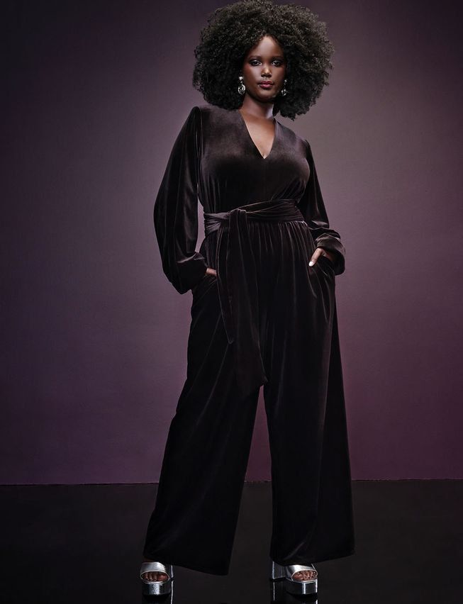 Velvet Wide Leg Jumpsuit 1