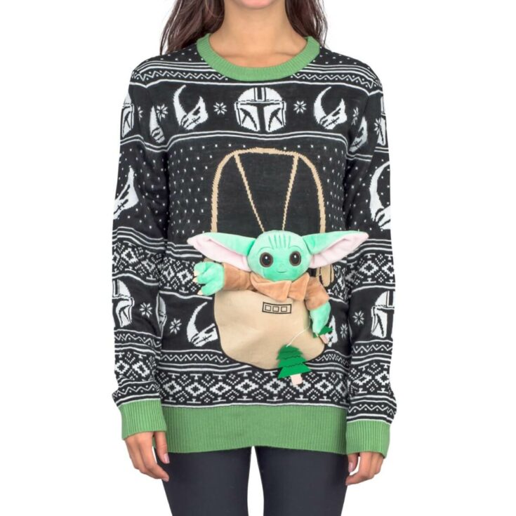 Womens Star Wars Baby Yoda The Child Forces Trees Ugly Christmas Sweater 2 78f4514d 7ed4 4fde 82a1 77a5f7b17022.jpgv1620809184