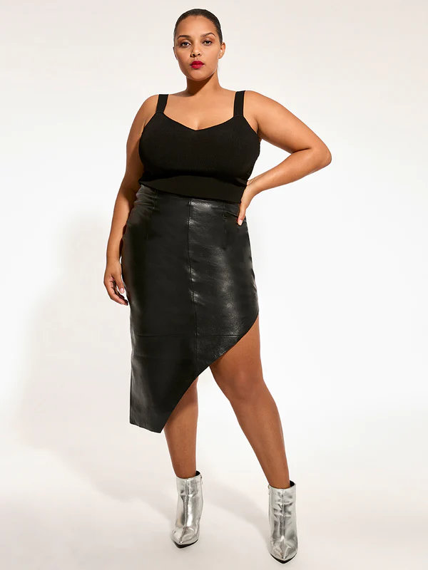CURVE FALLON RECYCLED LEATHER SKIRT by AS by DF