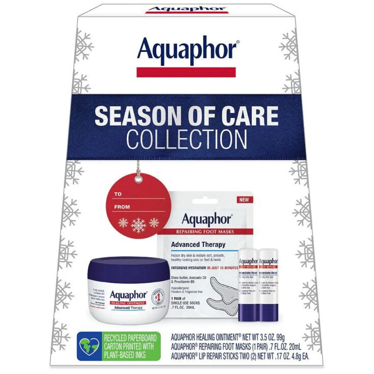Image for Aquaphor Ointment, Foot Masks, and Lip Repair Sticks Gift Set