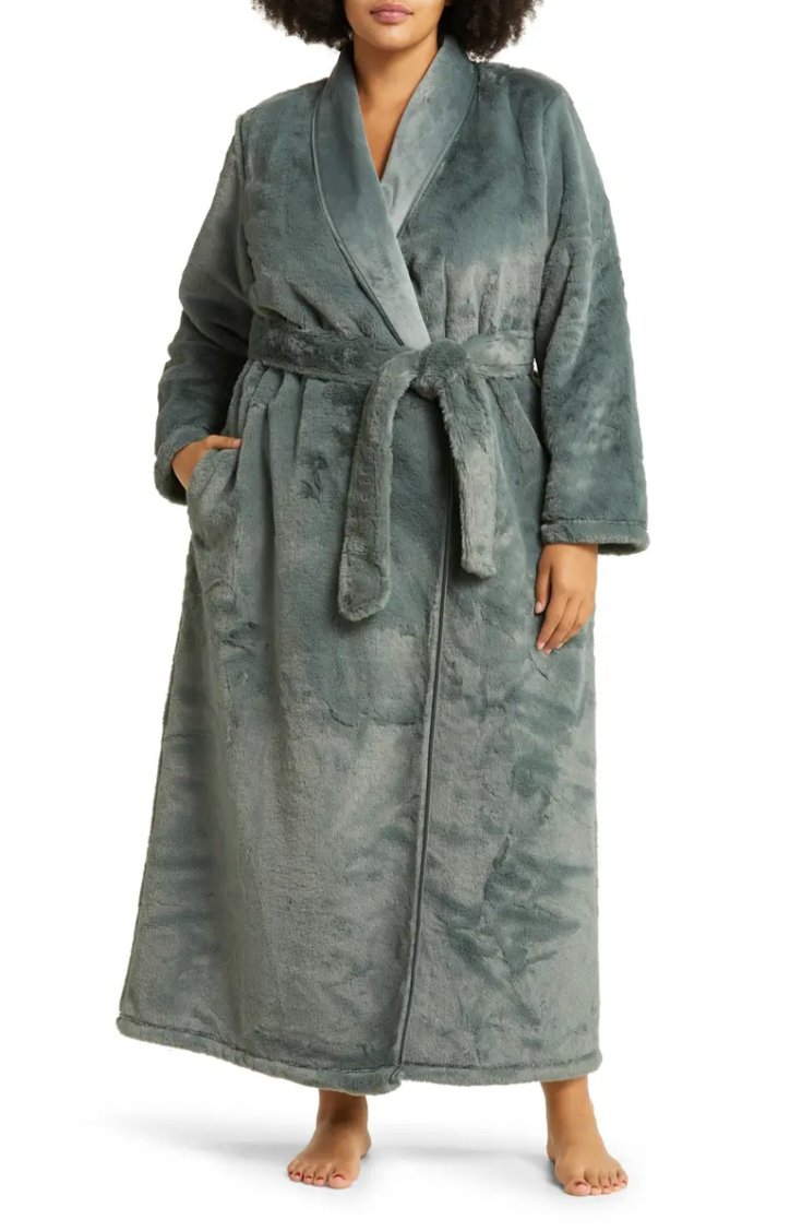 Recycled Faux Fur Robe 1