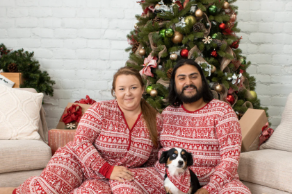 Matching Plus Size Family Pajamas for the Holidays- Reindeer Cheer at Little Sleepies