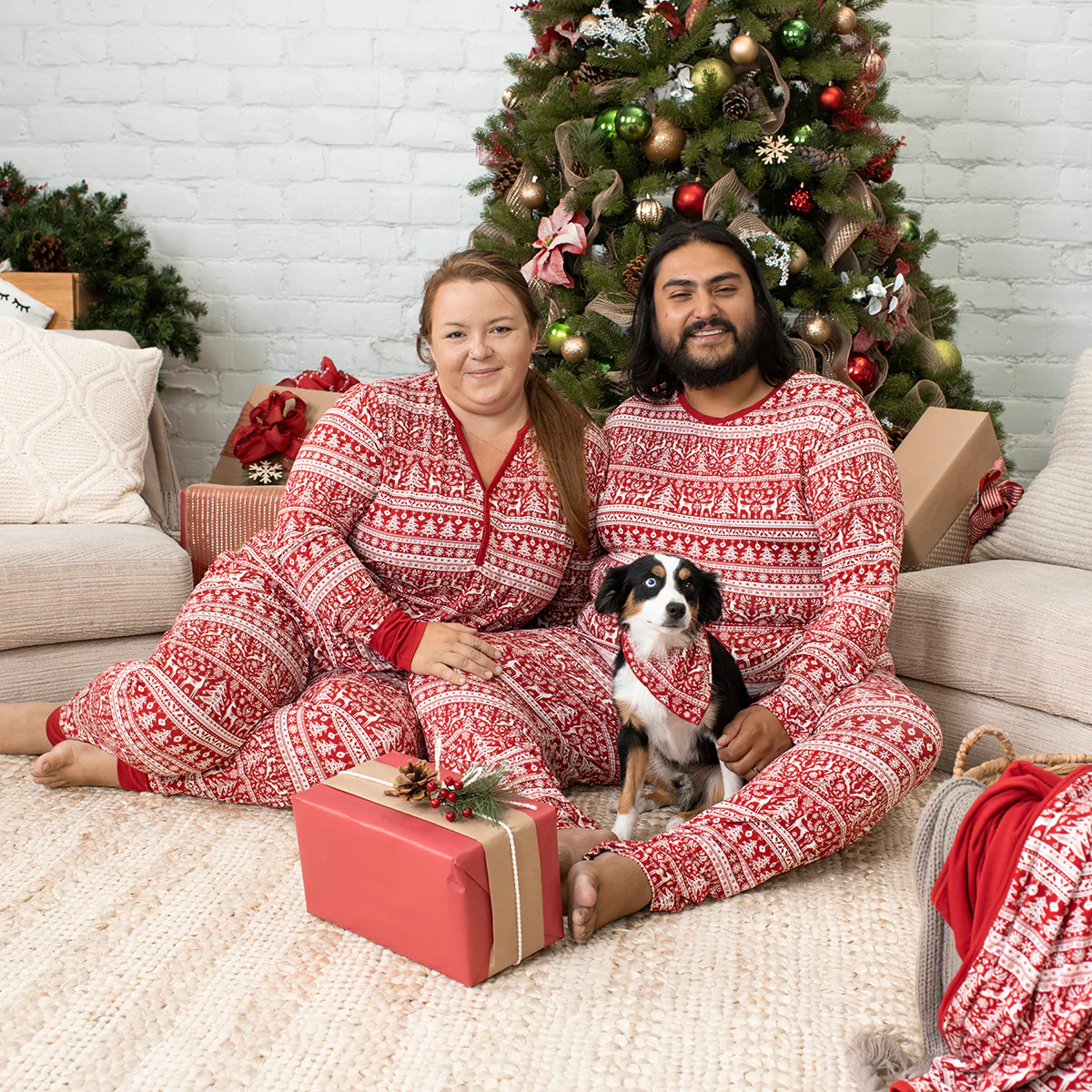 Sustainable Matching Holiday Pajama Set Bamboo Christmas Matching