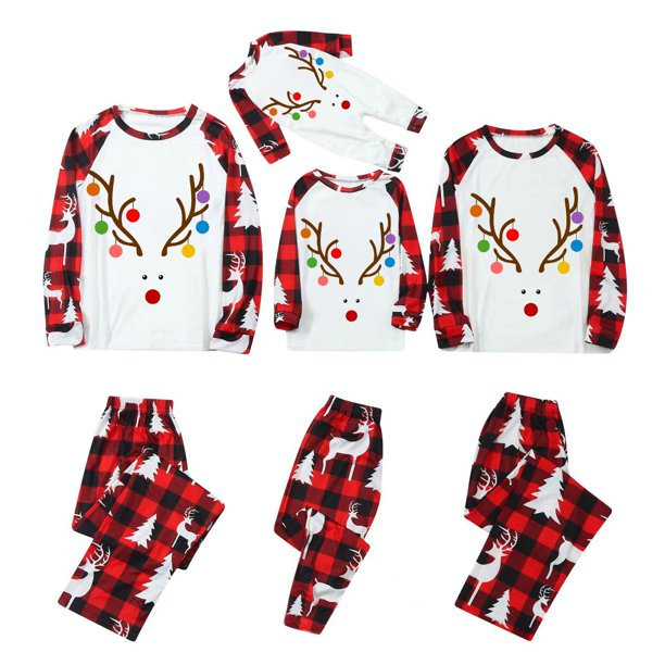 Family Christmas Pjs Matching Sets Plus Size Family Matching Winter Holiday Pajama Collection