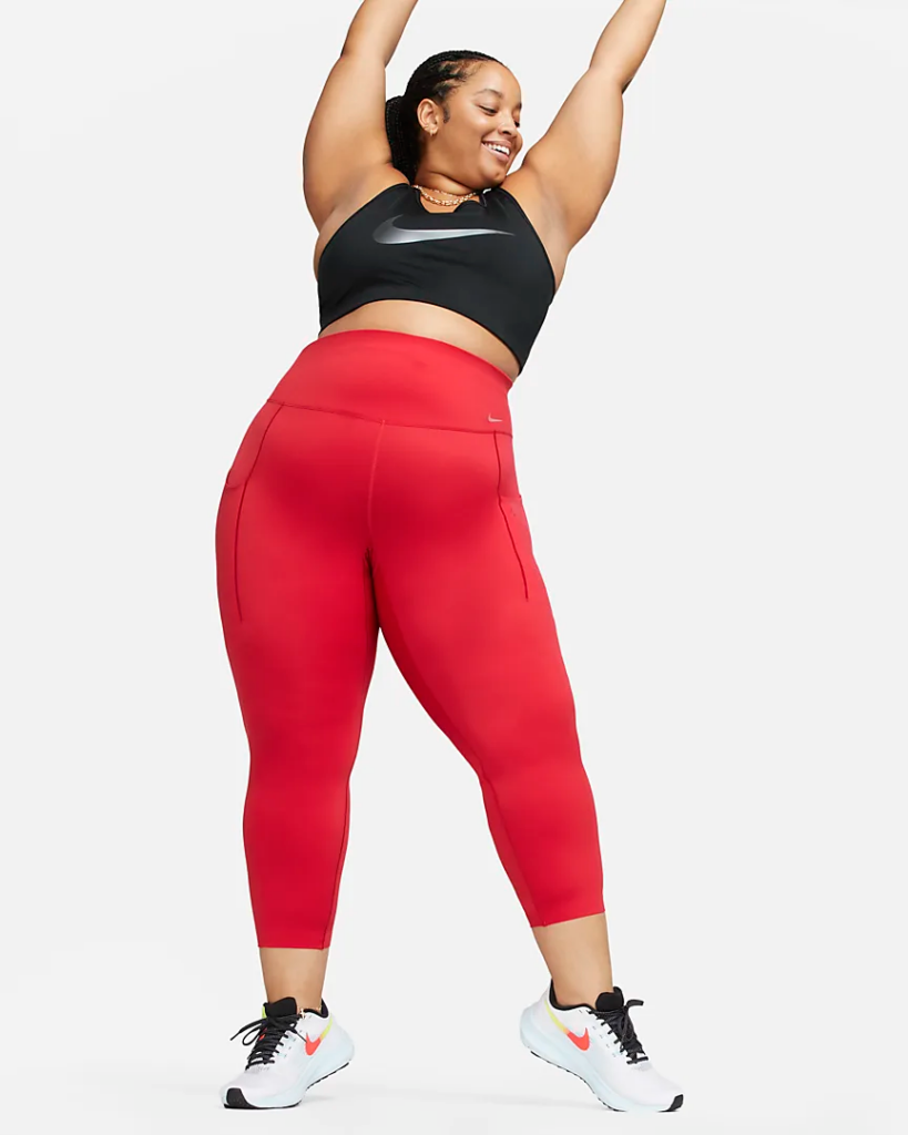 Women's Firm-Support High-Waisted 78 Leggings with Pockets Plus Size Activewear