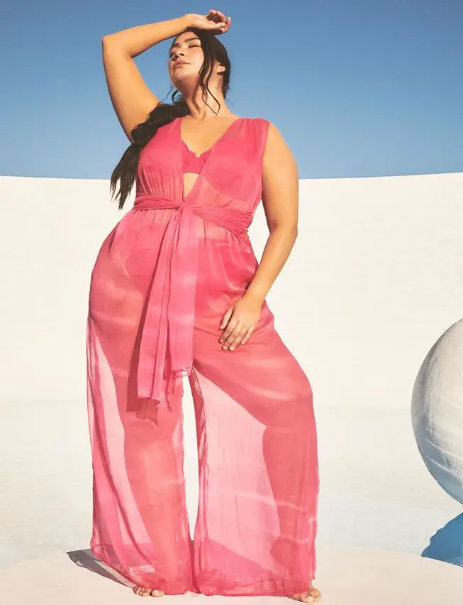 Plus size swim hot sale cover up dress