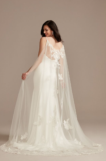 Detachable lace gown davids bride