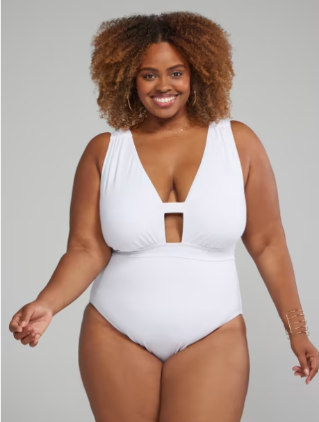 Ruched Cutout One Piece Swimsuit <a href=