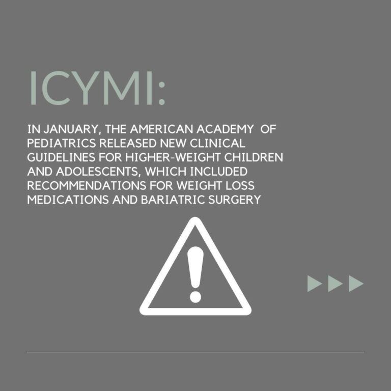 AAP guidelines for childhood obesity - Image by @weightinclusivenutrition