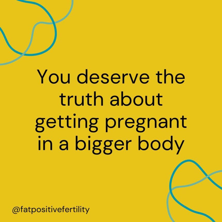 plus size pregnancy myths - Image via @fatpositivefertility