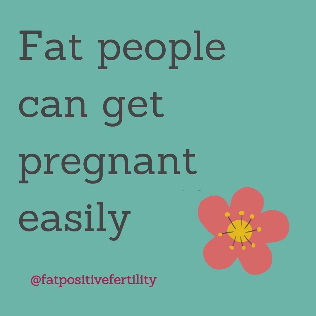 plus size pregnancy myths - Image via @fatpositivefertility