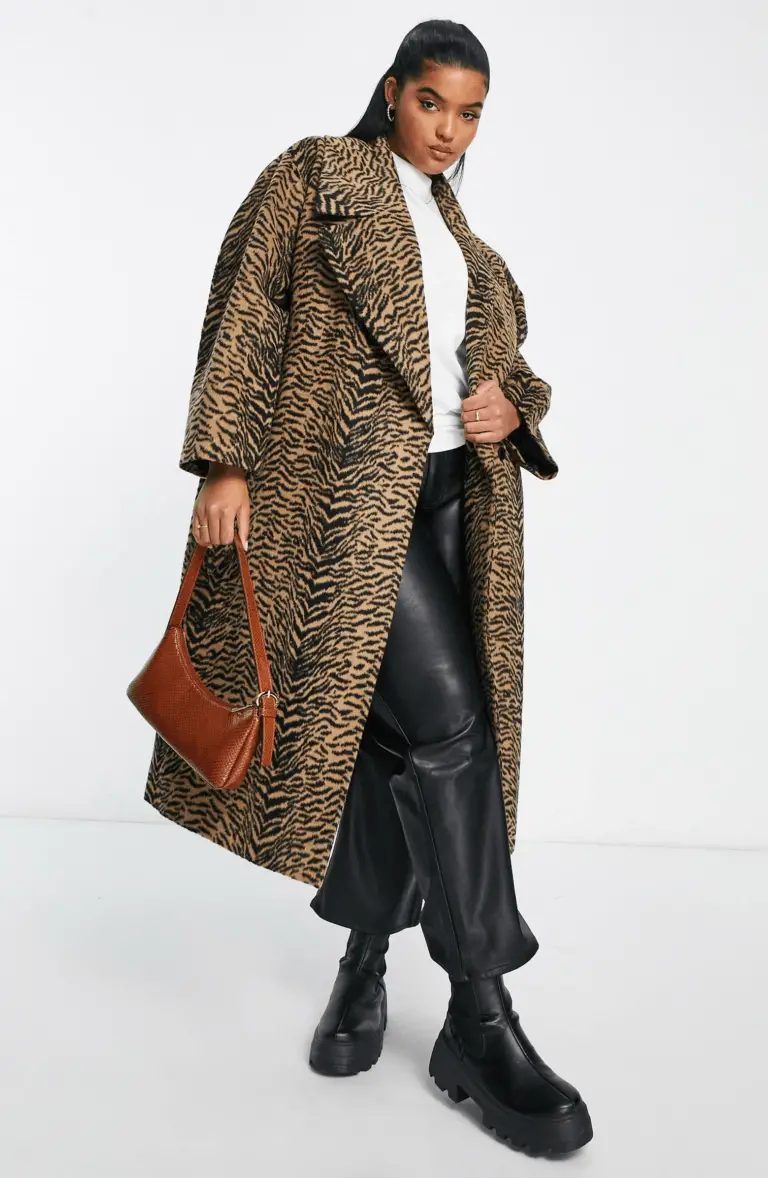 Nordstrom Junior plus size vs woman's plus size Curve Animal Print Coat at Nordstrom.com