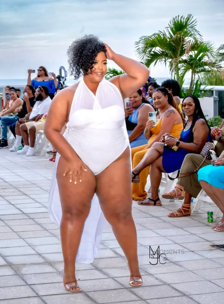 Nina Sharae plus size swimwear at Miami Swim week