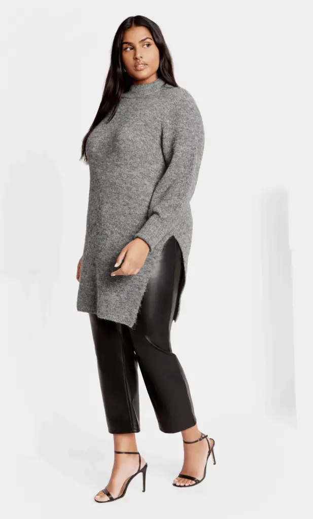 Plus size Longline Split Sweater - grey marle at City Chic 
Knitwear Care how to care for your sweater