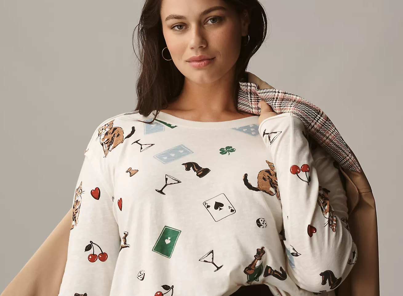 Caitlin Boxy Tee by Maeve- Long-Sleeve Edition