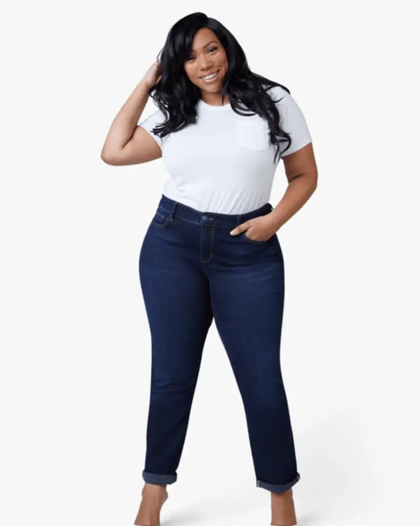 Where to find size-inclusive denim- Natalie Mid-Rise Boyfriend Jean