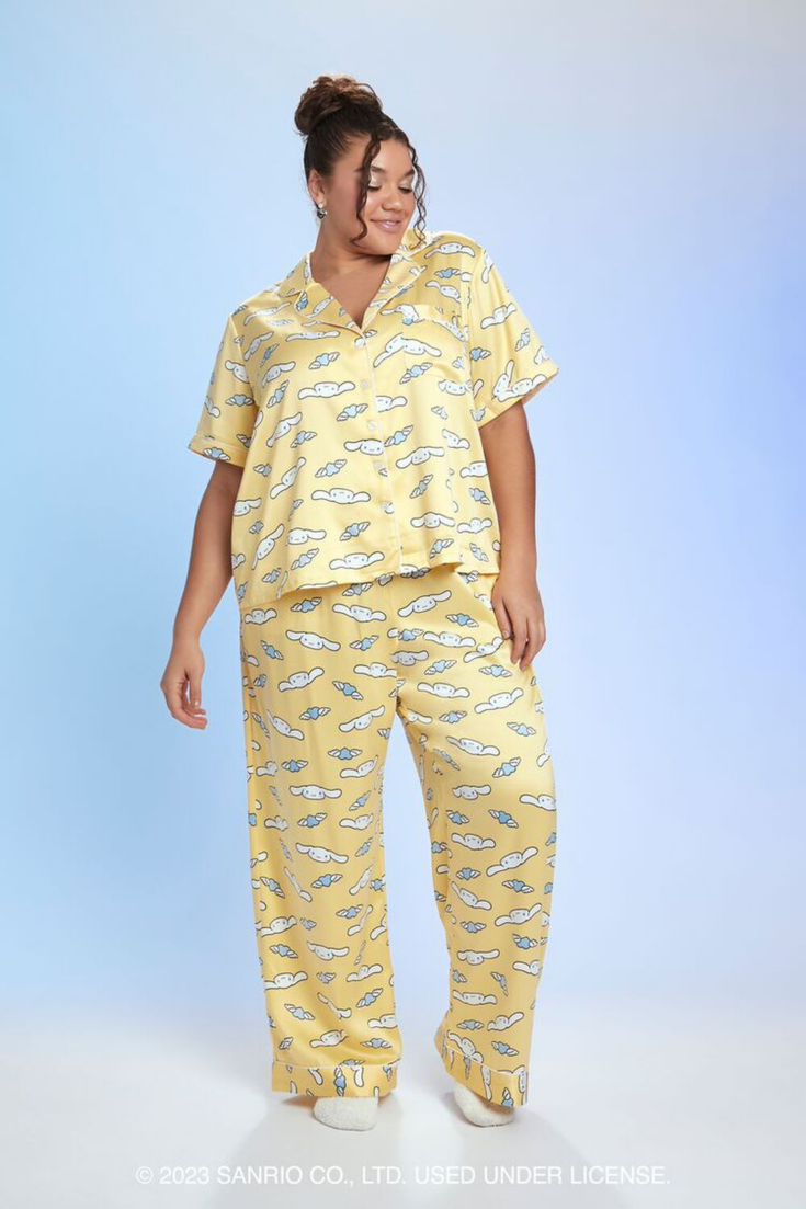 Plus Size Cinnamoroll Shirt Pants Pajama Set