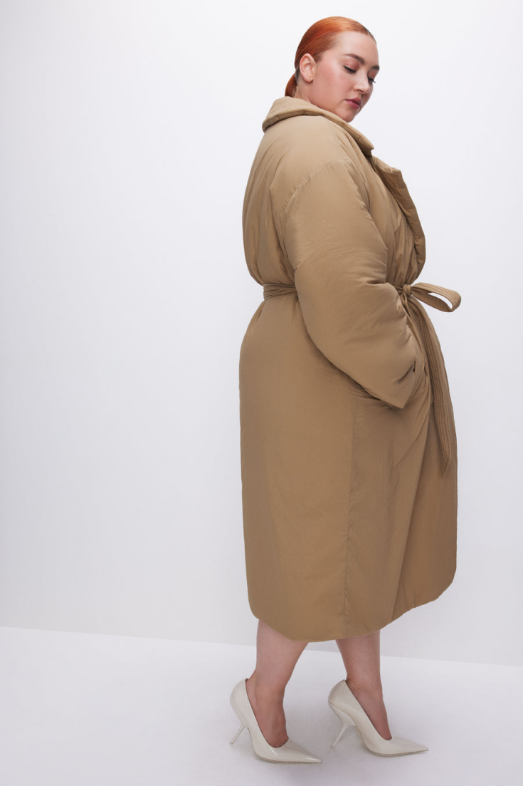 BELTED PUFFER TRENCH COAT