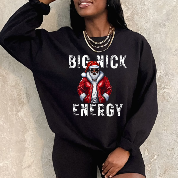 Big Nick Energy Ugly Christmas Sweater Christmas Gift for Men Family Christmas Shir