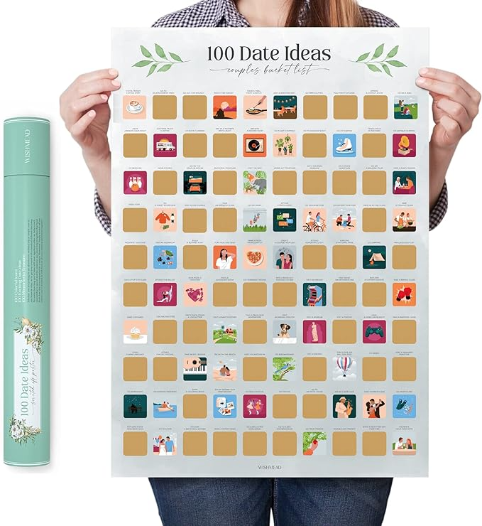 WISHMEAD 100 Dates Scratch Off Poster
