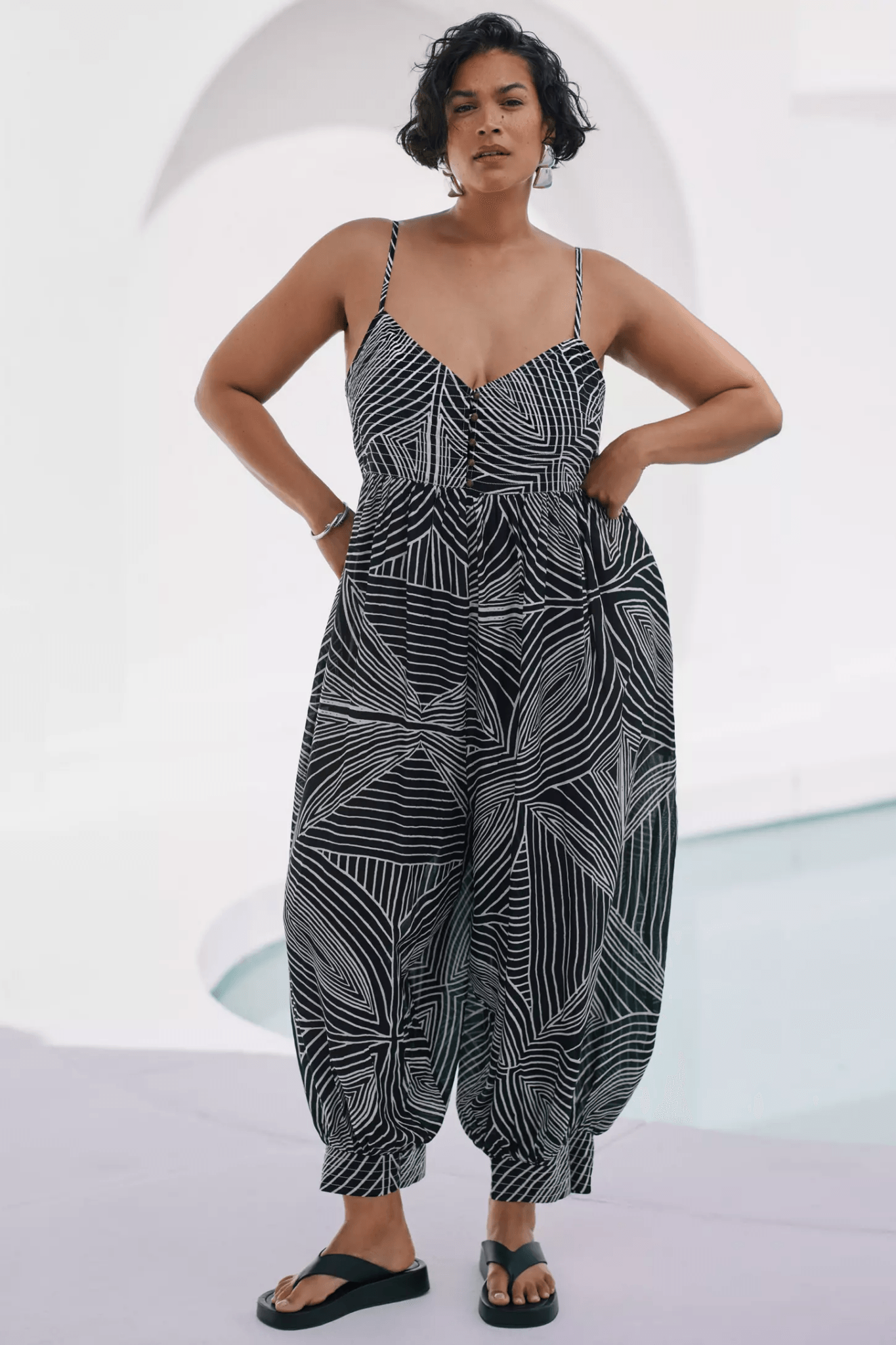 By Anthropologie Printed Lounge plus size Jumpsuit