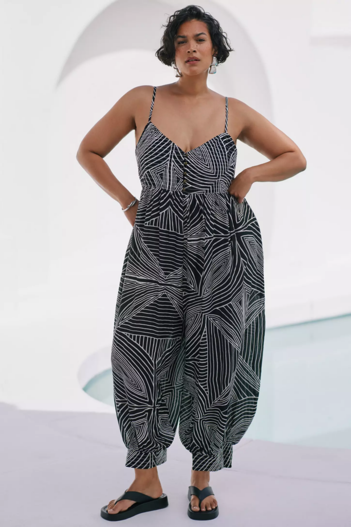 By Anthropologie Printed Lounge plus size Jumpsuit