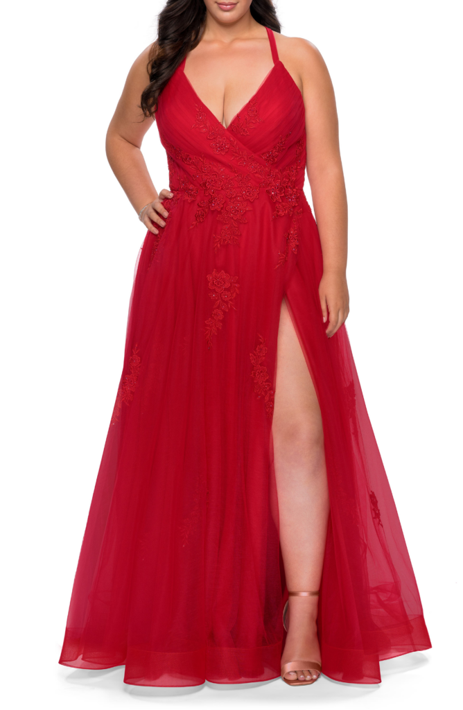 plus size prom dress guide- Embroidered & Beaded Tulle Ballgown at Nordstrom.com