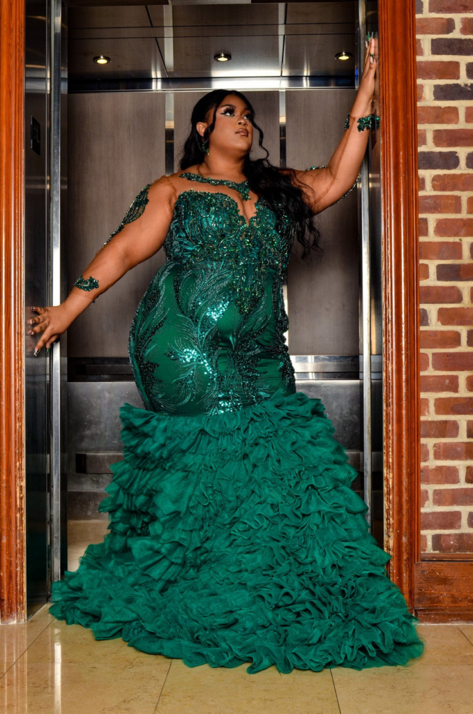 Emerald Treasure Gown at ChristianOmeshun.com