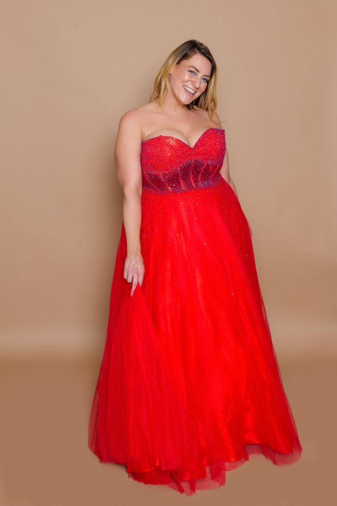 Plus size prom dress guide- 'Taylor' Corset Tulle Ballgown