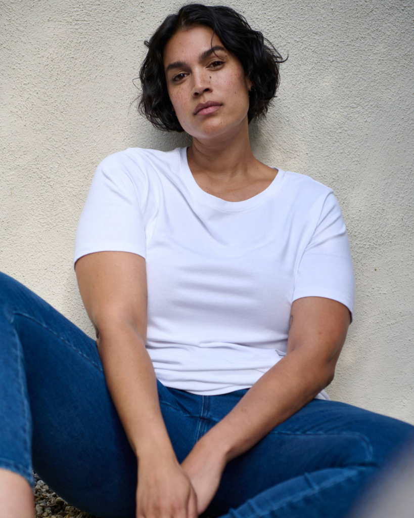 plus size spring style tips- Tee rex white tee by universalstandard.com